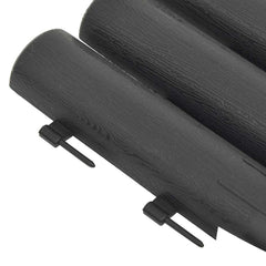 vidaXL Lawn Edgings 36 pcs Anthracite 10 m PP 5