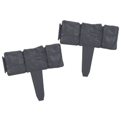 vidaXL Lawn Fence Stone Look 41 pcs Plastic 10 m 5