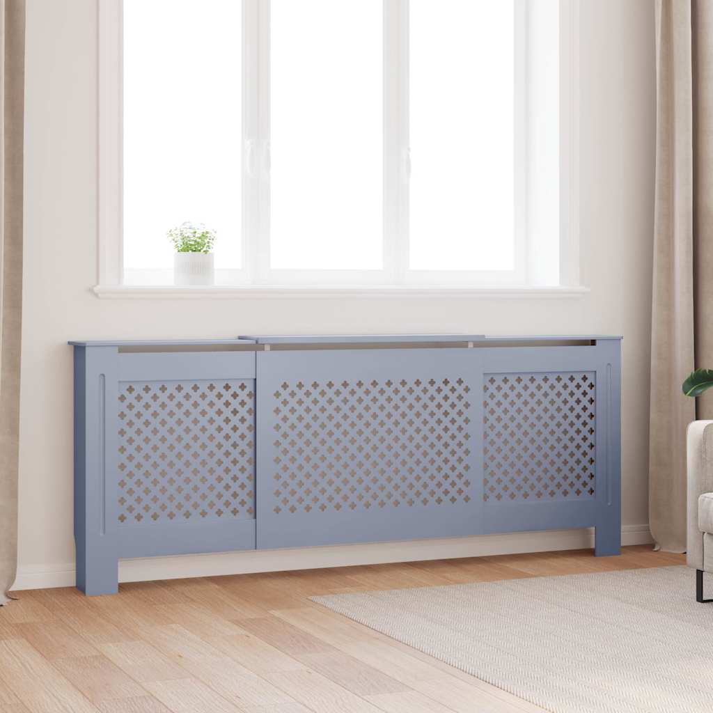 MDF Radiator Cover 78 cm Grey 205 cm 20.5 cm
