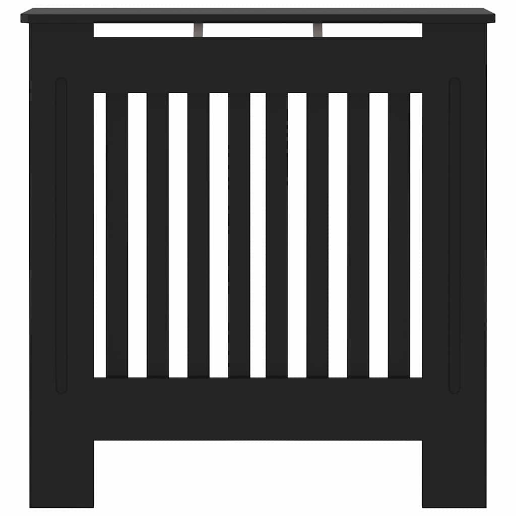 vidaXL Engineered Wood Radiator Cover Black 78 cm 4