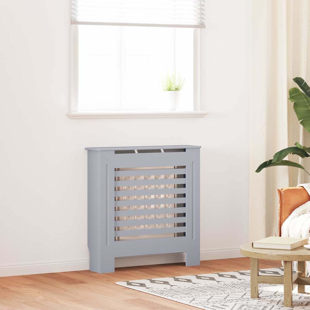 325565 vidaXL MDF Radiator Cover Grey 78 cm 1