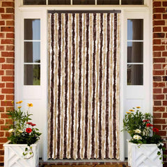 Fly Curtain 90x200 cm Chenille Beige and light brown