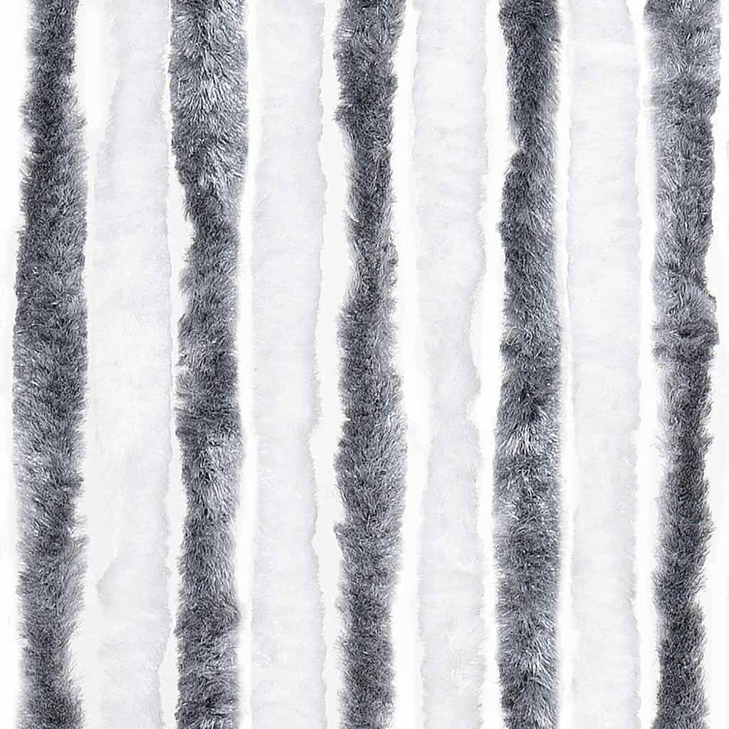 vidaXL Insect Curtain Grey and White 56x200 cm Chenille 6