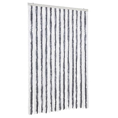vidaXL Insect Curtain Grey and White 118x220 cm Chenille 2