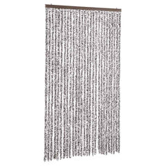 vidaXL Insect Curtain Brown and Beige 118x220 cm Chenille 2