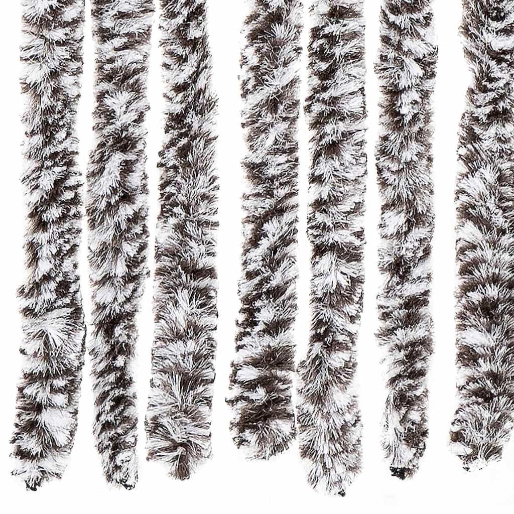 vidaXL Insect Curtain Brown and Beige 118x220 cm Chenille 5