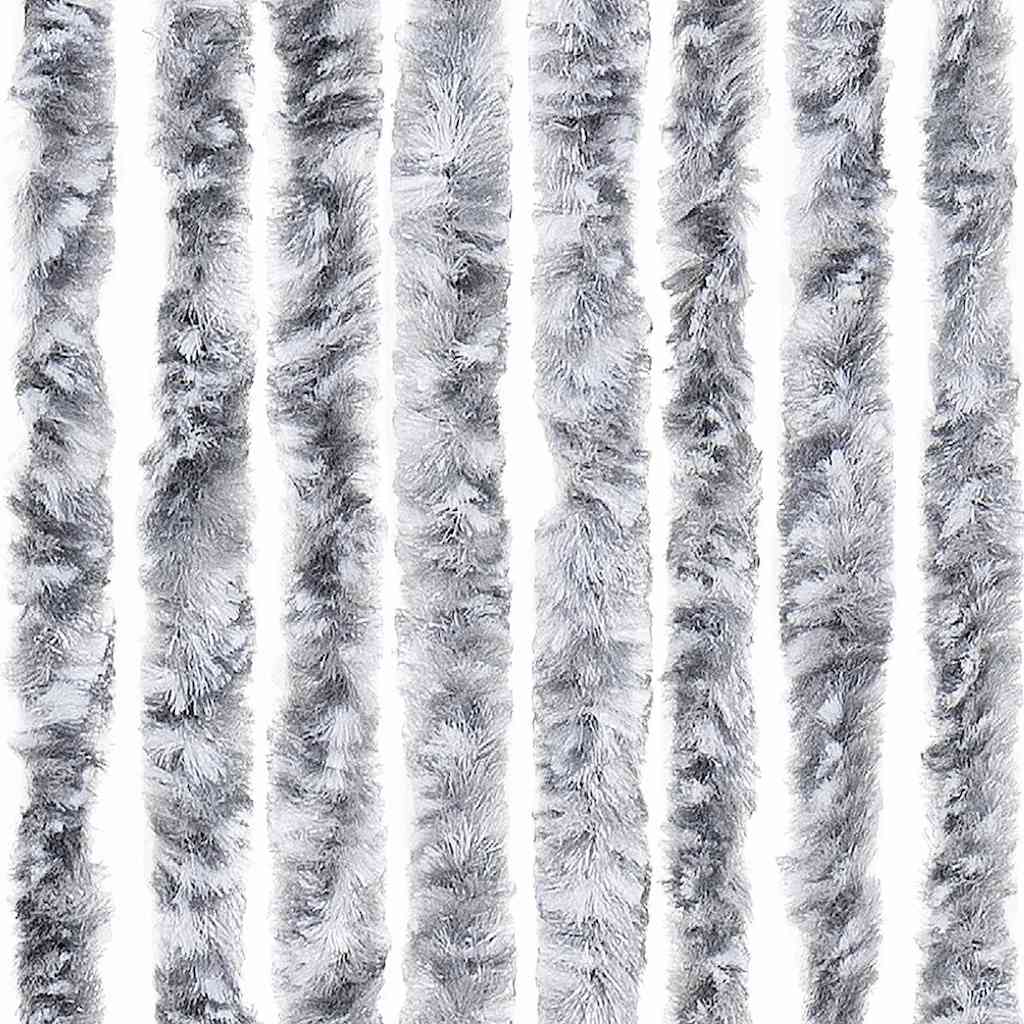 vidaXL Insect Curtain White and Grey 56x200 cm Chenille 6