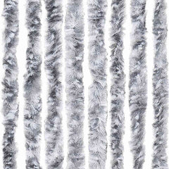 vidaXL Insect Curtain White and Grey 56x200 cm Chenille 6