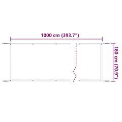 148323 vidaXL Vertical Awning Light Green 180x1000 cm Oxford Fabric 6