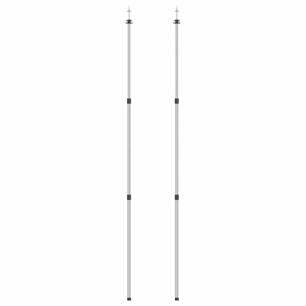 vidaXL Telescopic Tarp Poles with Length of 102-260 cm 2 pcs Aluminum 2