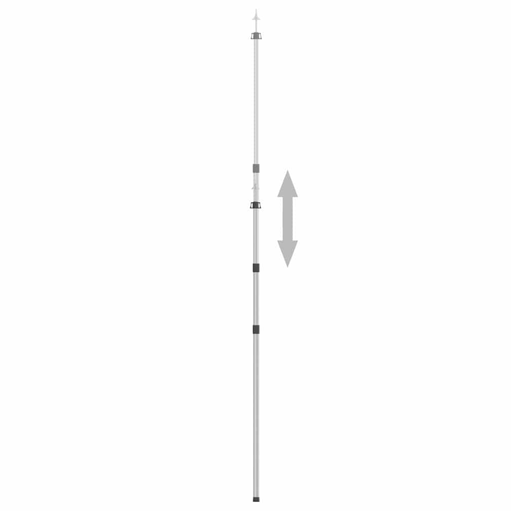 vidaXL Telescopic Tarp Poles with Length of 102-260 cm 2 pcs Aluminum 5
