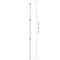 vidaXL Telescopic Tarp Poles with Length of 102-260 cm 2 pcs Aluminum 6