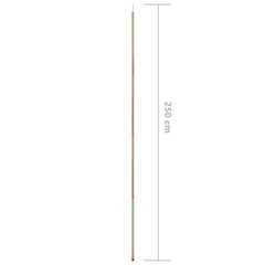 vidaXL Sunshade Sail Poles 2 pcs 250 cm Galvanised Steel 6