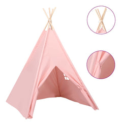 vidaXL Children Teepee Tent with Bag Peach Skin Pink 120x120x150 cm 2