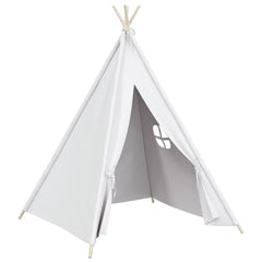 vidaXL Children Teepee Tent with Bag Peach Skin White 120x120x150 cm 2