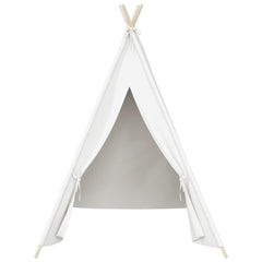 vidaXL Children Teepee Tent with Bag Peach Skin White 120x120x150 cm 4