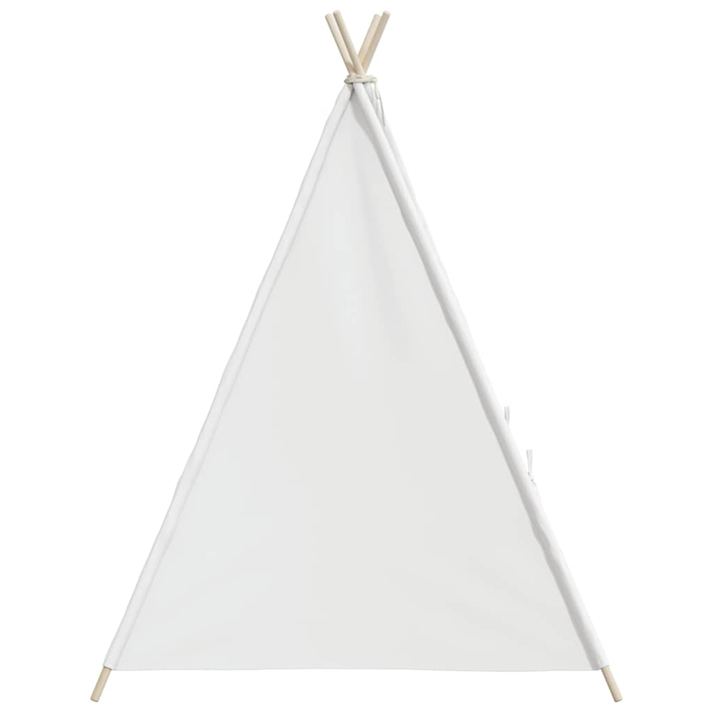 vidaXL Children Teepee Tent with Bag Peach Skin White 120x120x150 cm 5