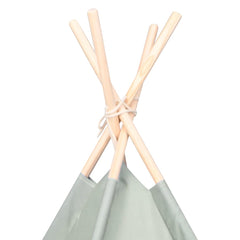 vidaXL Children Tent Grey and White 120 x 120 x 150 cm Solid pine wood 5