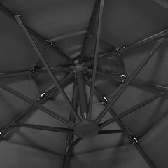 vidaXL 4-Tier Garden Parasol with Aluminium Pole Anthracite 3x3 m 6