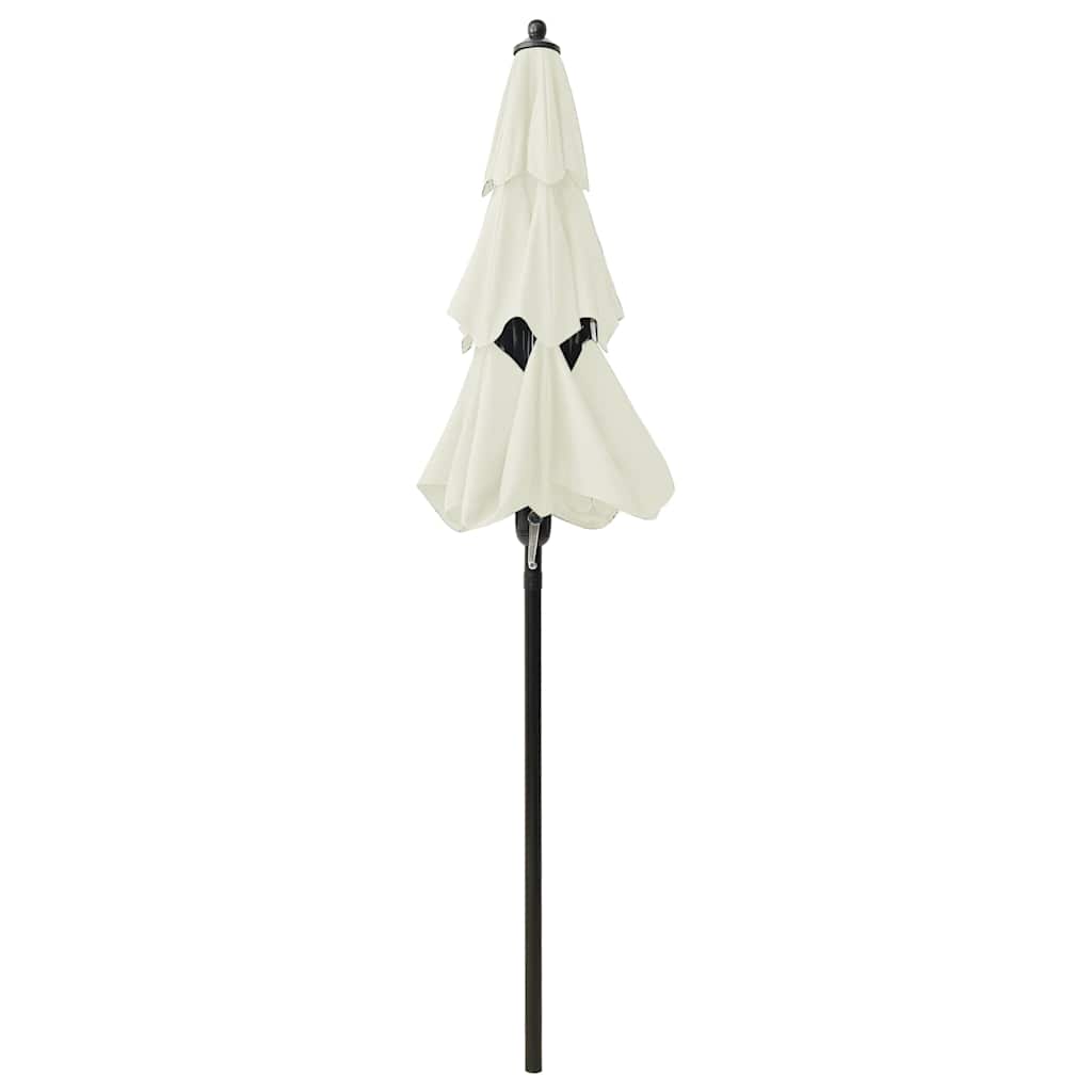 vidaXL Parasol | Sand | Powder-Coated Aluminium, UV-Protected Polyester 4