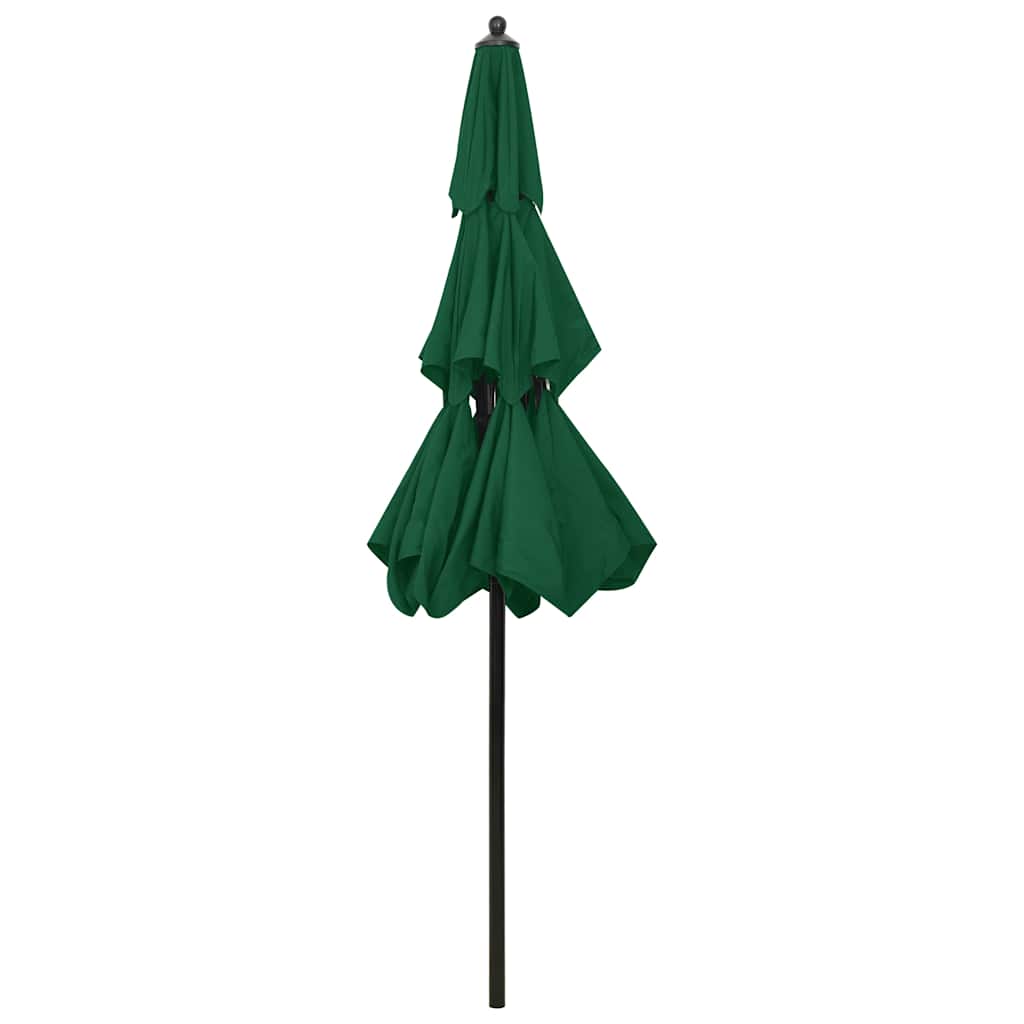 3-Tier Garden Parasol with Aluminium Pole Green 2,5 m, image 4