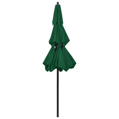 3-Tier Garden Parasol with Aluminium Pole Green 2,5 m, image 4