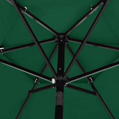 3-Tier Garden Parasol with Aluminium Pole Green 2,5 m, image 5