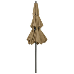 vidaXL Parasol | Taupe | Polyester | 2.5 meters | Foldable | Garden Parasol 4