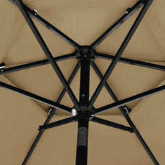 vidaXL Parasol | Taupe | Polyester | 2.5 meters | Foldable | Garden Parasol 5