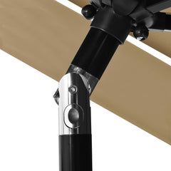vidaXL Parasol | Taupe | Polyester | 2.5 meters | Foldable | Garden Parasol 6