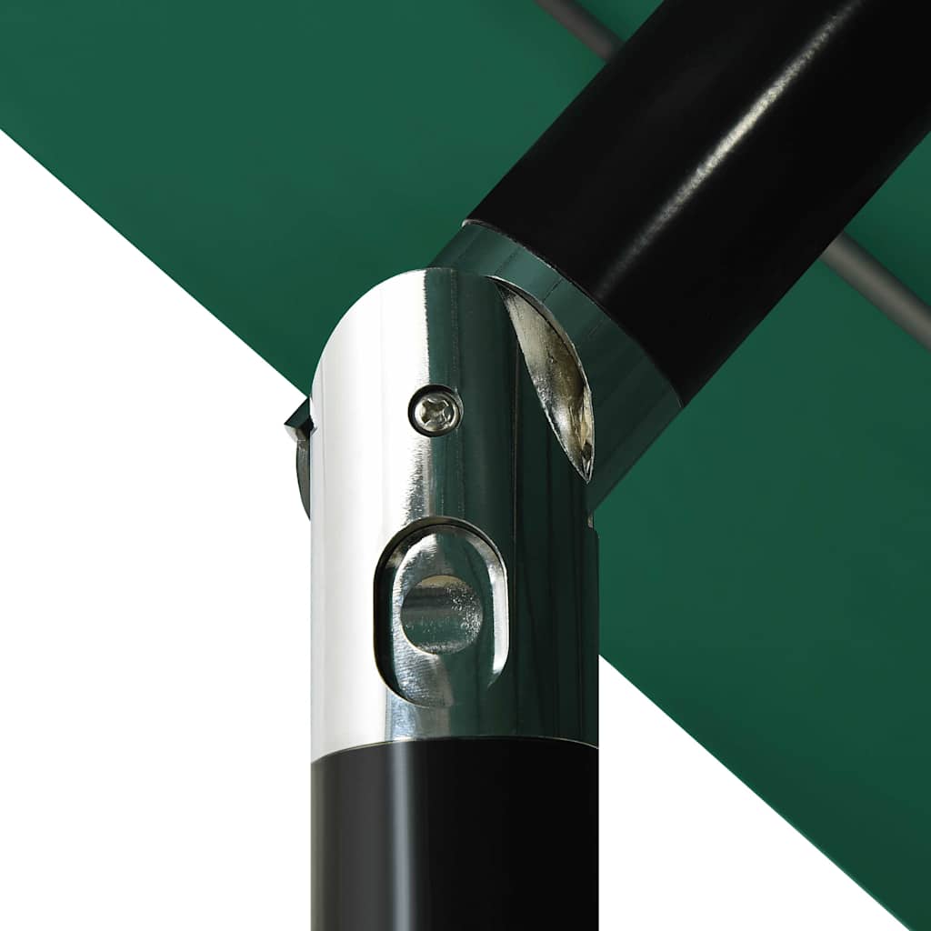 vidaXL 3-Tier Garden Parasol with Aluminium Pole Green 3.5 m 6
