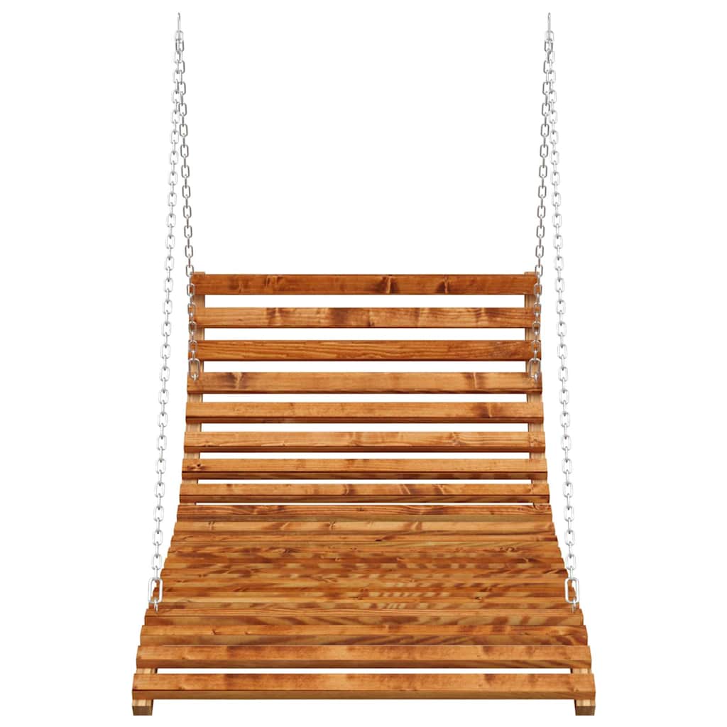 313939 vidaXL Swing Bed Solid Bent Wood with Teak Finish 115x147x46 cm 3