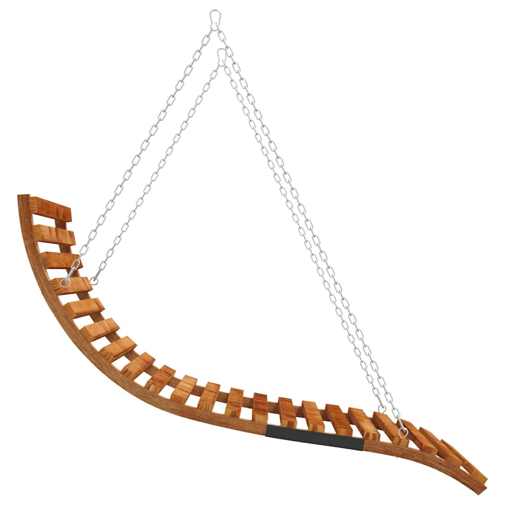 313939 vidaXL Swing Bed Solid Bent Wood with Teak Finish 115x147x46 cm 4