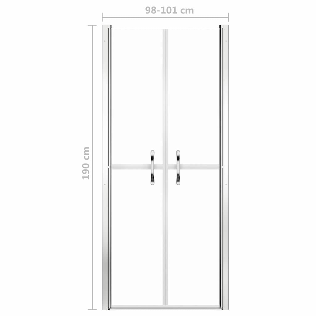 Shower Door ESG Silver Clear 101 x 190 cm