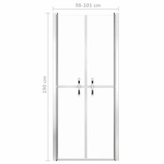 Shower Door ESG Silver Clear 101 x 190 cm