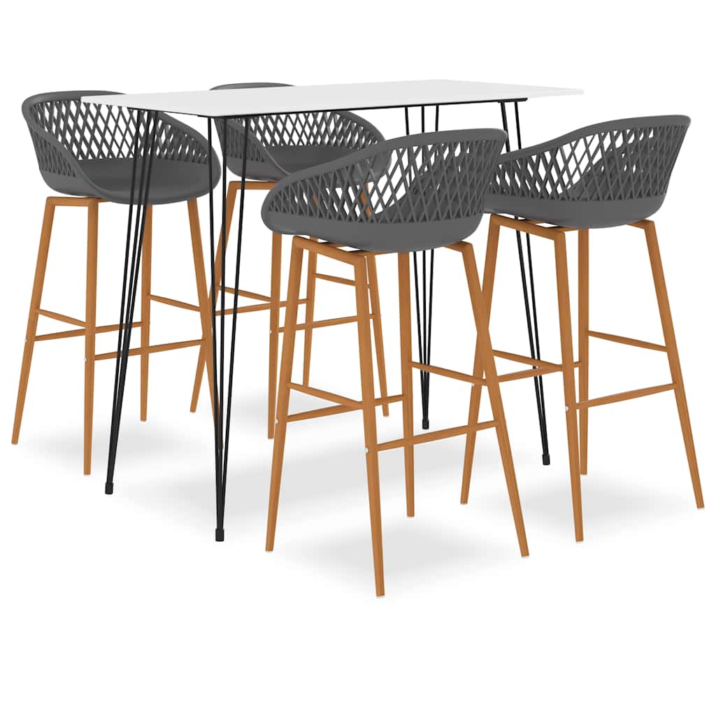 5 Piece Bar White and grey 4