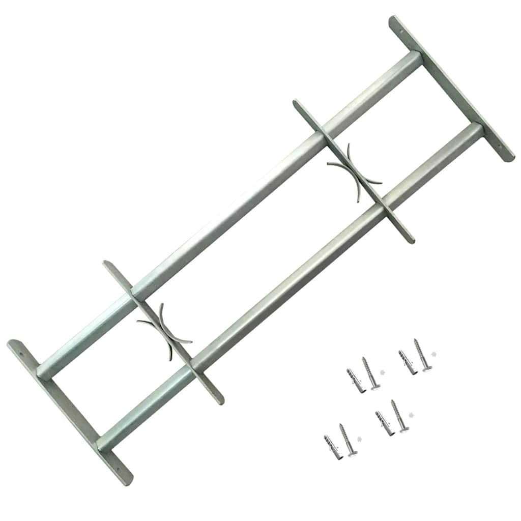 vidaXL Adjustable Security Grilles for Windows 2 pcs 700-1050 mm 2