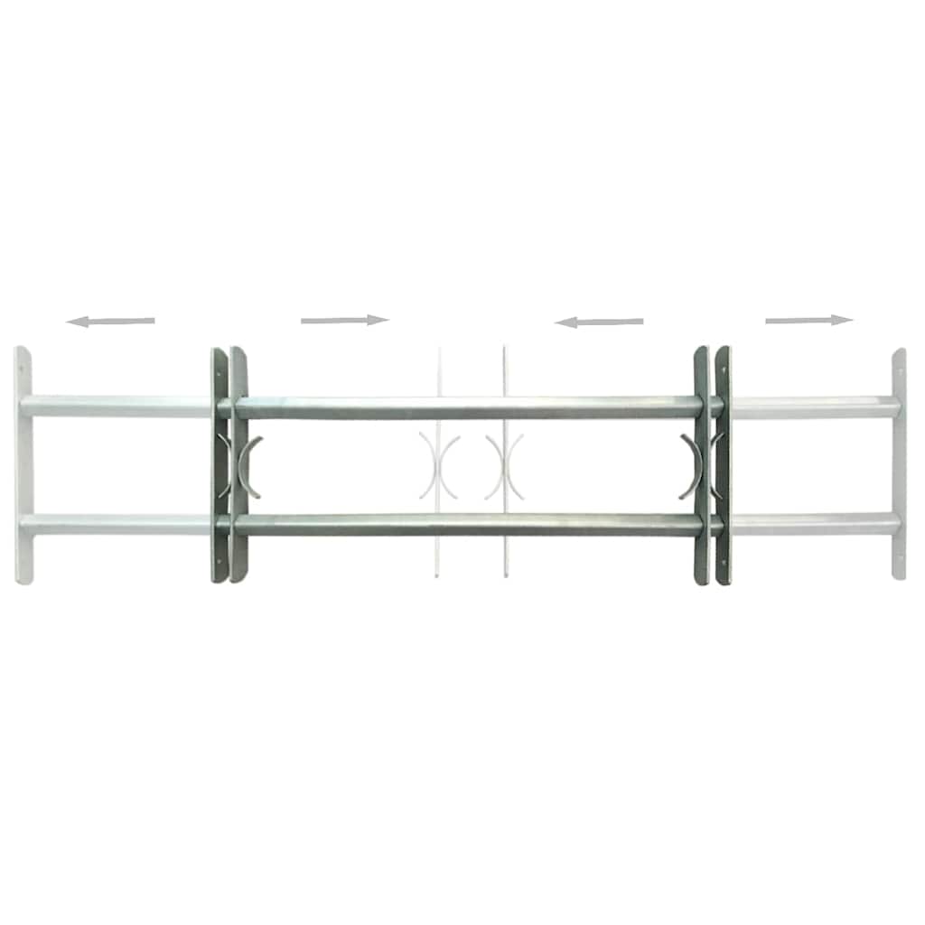 vidaXL Adjustable Security Grilles for Windows 2 pcs 700-1050 mm 3