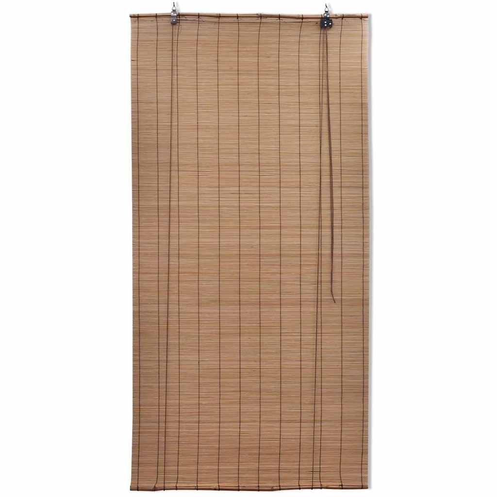 vidaXL Bamboo Roller Blinds 2 pcs 100 x 160 cm Brown 2