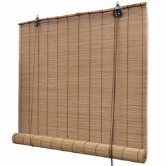 vidaXL Bamboo Roller Blinds 2 pcs 100 x 160 cm Brown 3