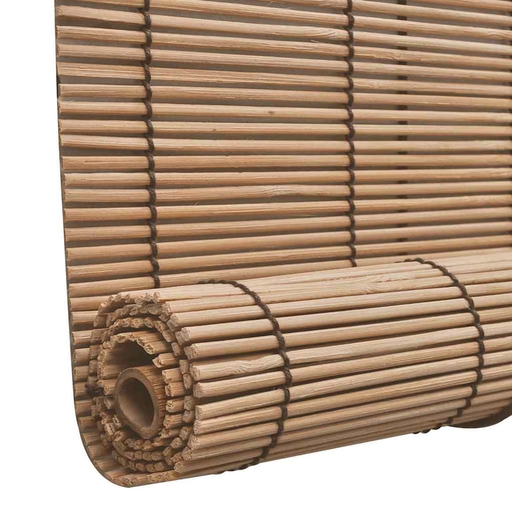 vidaXL Bamboo Roller Blinds 2 pcs 150 x 220 cm Brown 4