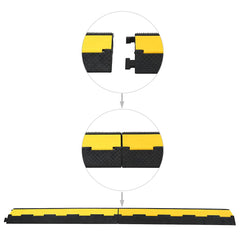 vidaXL Cable Protector Ramps 2 pcs 2 Channels Rubber 101,5 cm 4