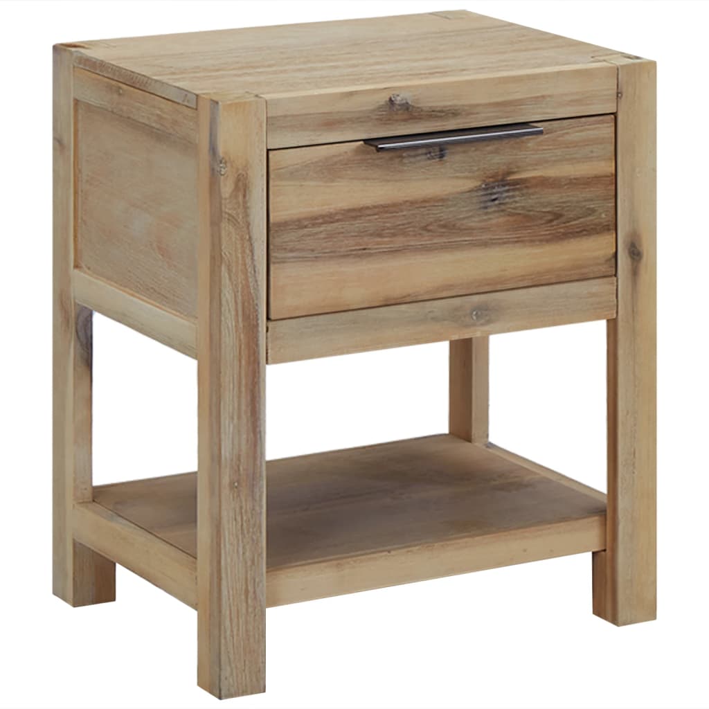 vidaXL Nightstands with Drawers 2 pcs 40x30x48 cm Solid Acacia Wood 2