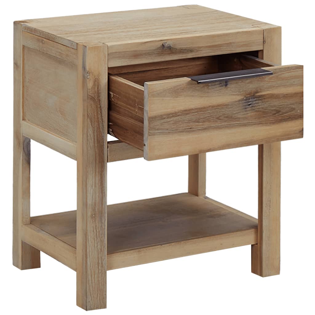 vidaXL Nightstands with Drawers 2 pcs 40x30x48 cm Solid Acacia Wood 3
