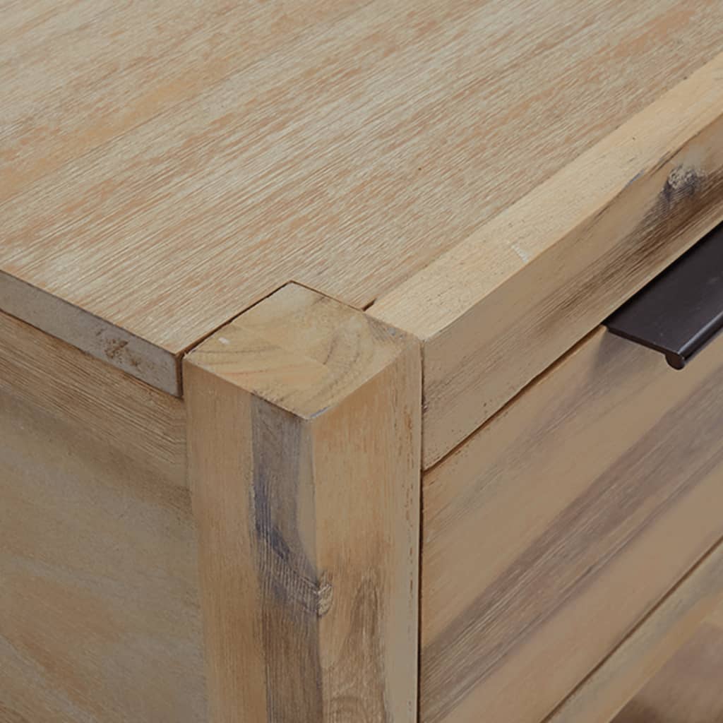 vidaXL Nightstands with Drawers 2 pcs 40x30x48 cm Solid Acacia Wood 6