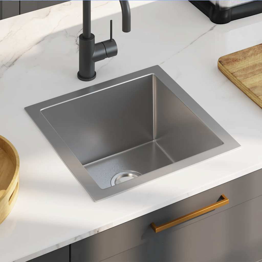 vidaXL Handmade Kitchen Sink Stainless Steel 1