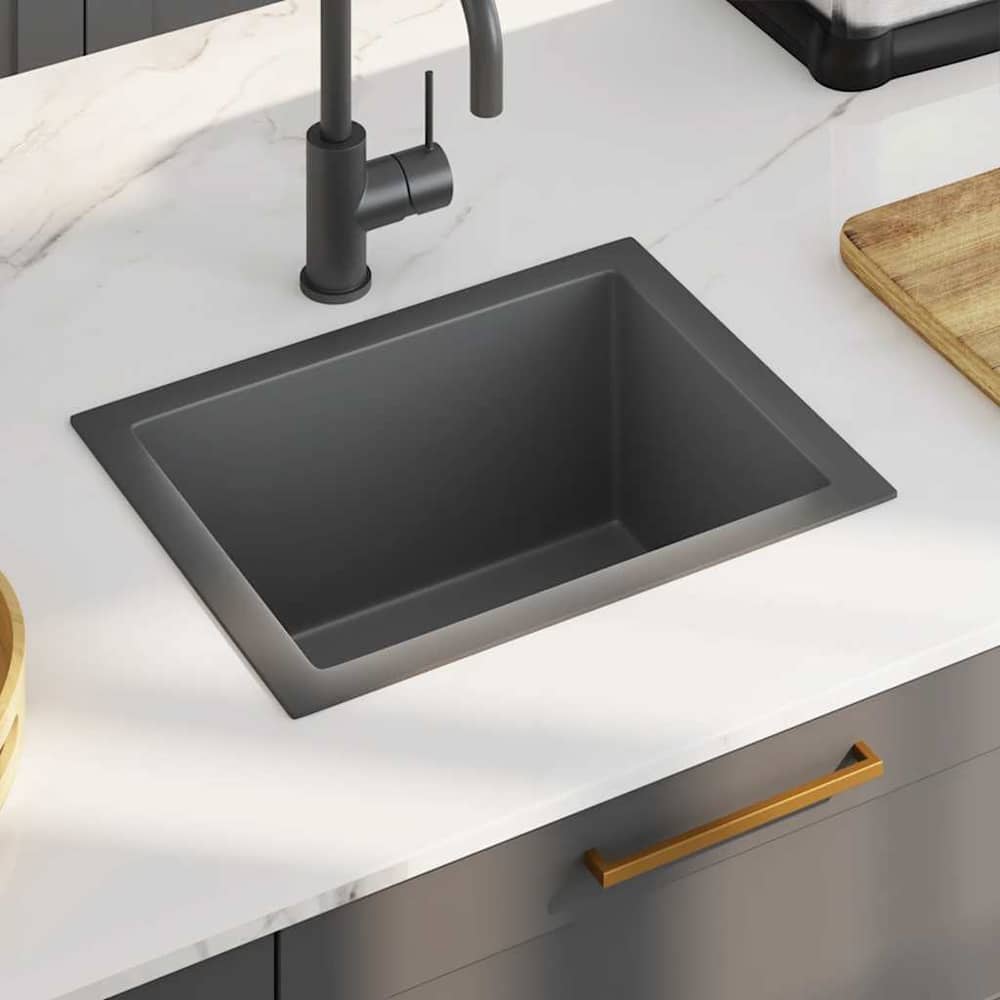 Handmade Kitchen Sink Stainless Steel Black 44 cm 34 cm standard