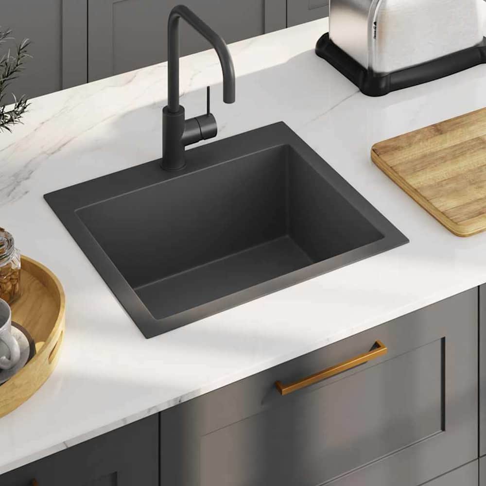 Handmade Kitchen Sink Stainless Steel Black 53 cm 50 cm standard