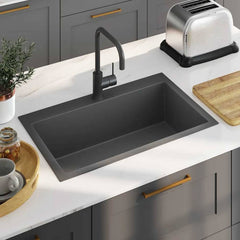 Handmade Kitchen Sink Stainless Steel Black 70 cm 44 cm with faucet hole