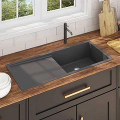 Handmade Kitchen Sink Stainless Steel Black 100 cm 44 cm standard